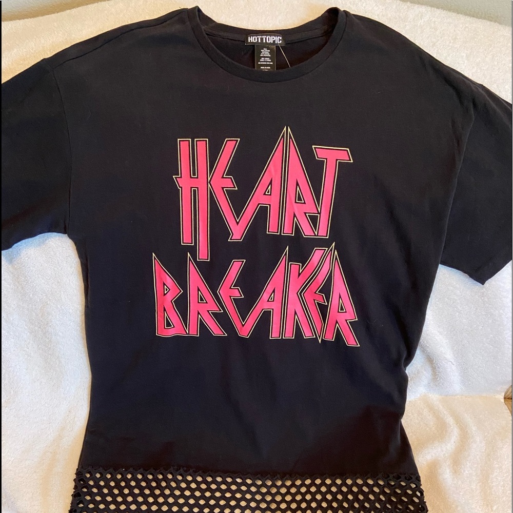 Tunic Top Fishnet, “Heart Breaker”